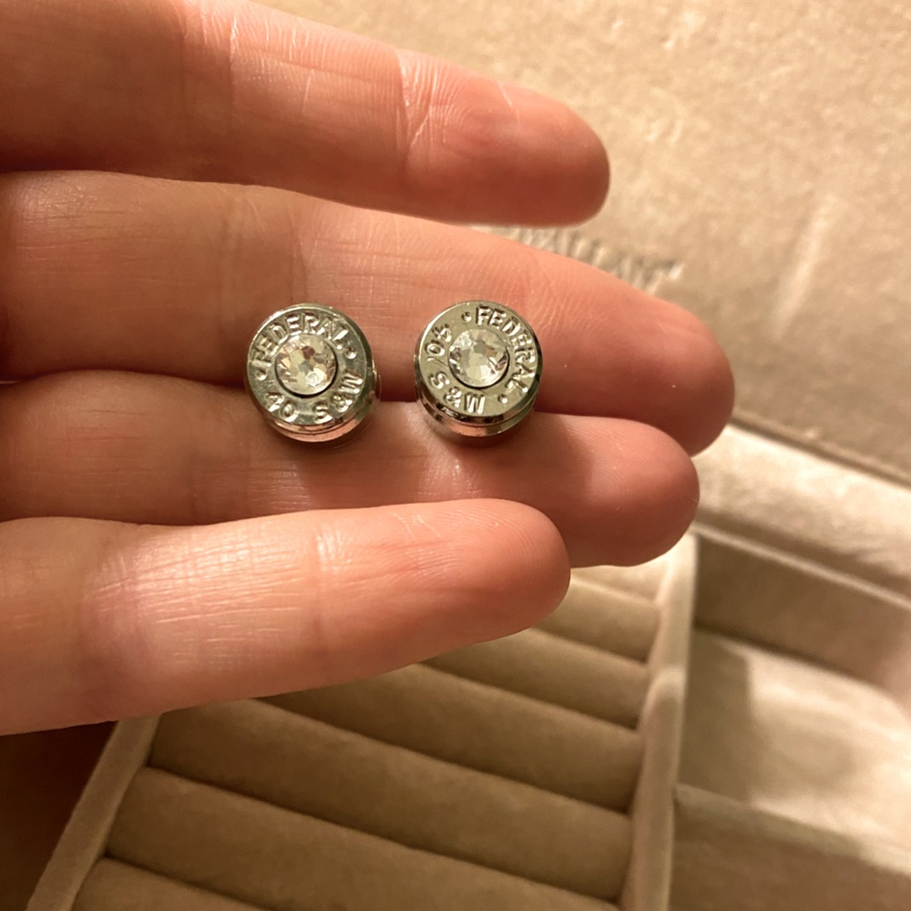 COPY - Shell casing stud earrings - Picture 2 of 3